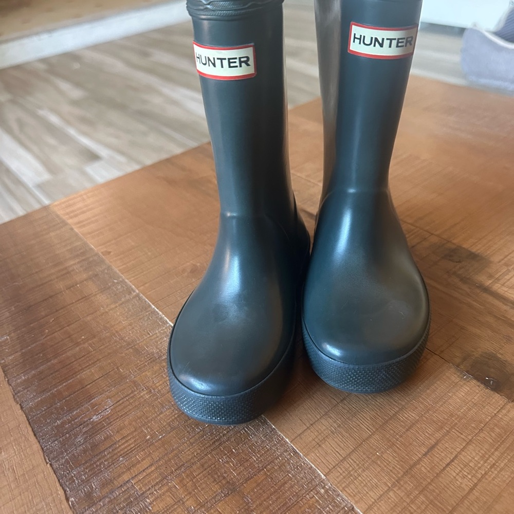 Hunter Kids Black Rain & Snow Boots